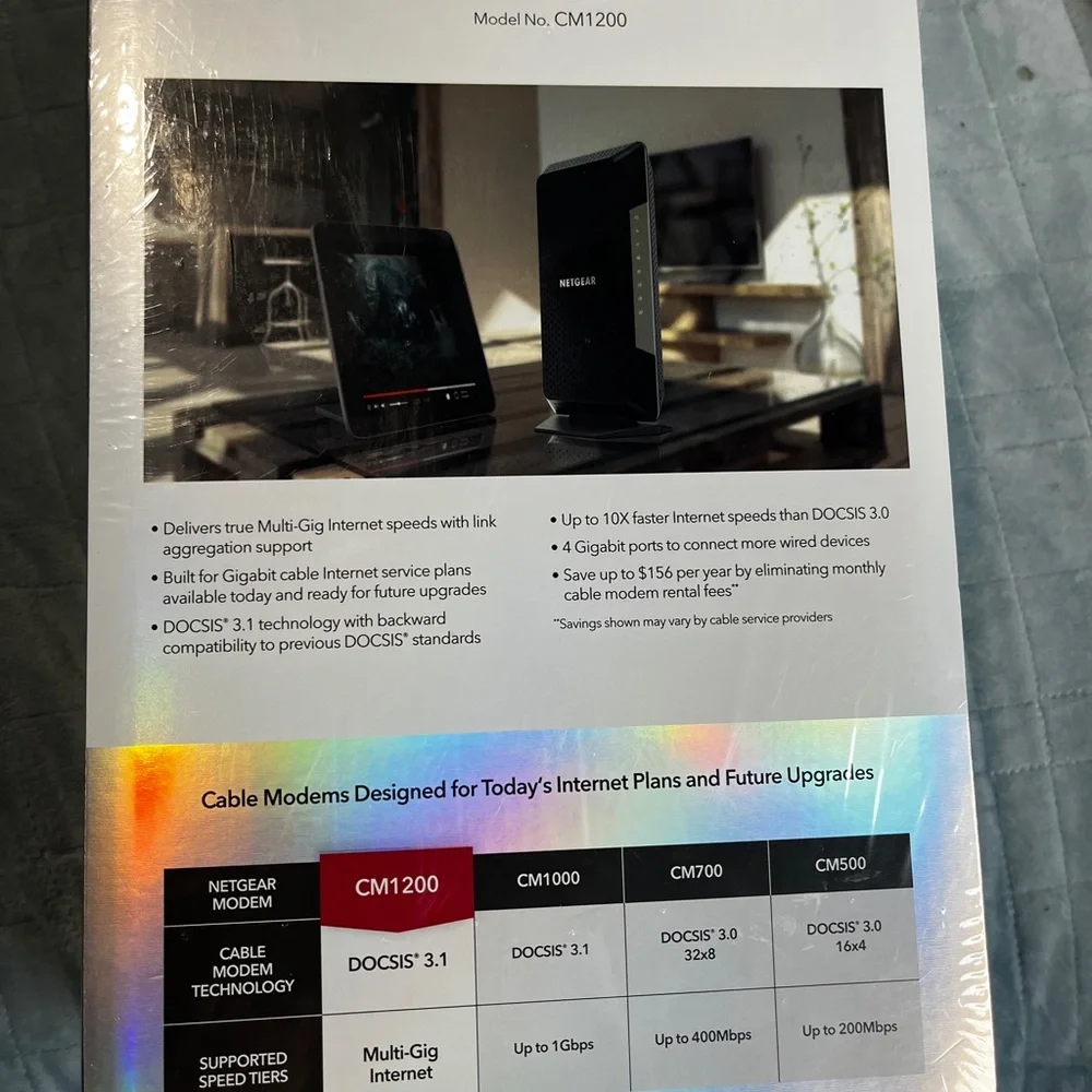 NETGEAR Nighthawk Cable Modem CM1200 - Compatible with All Cable Providers NEW - Picture 3 of 9